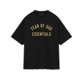 Fear of God Essentials FW24 Black Yellow T-shirt