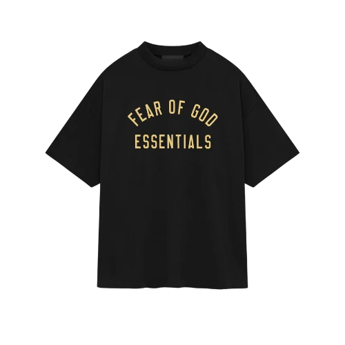 Fear of God Essentials FW24 Black Yellow T-shirt