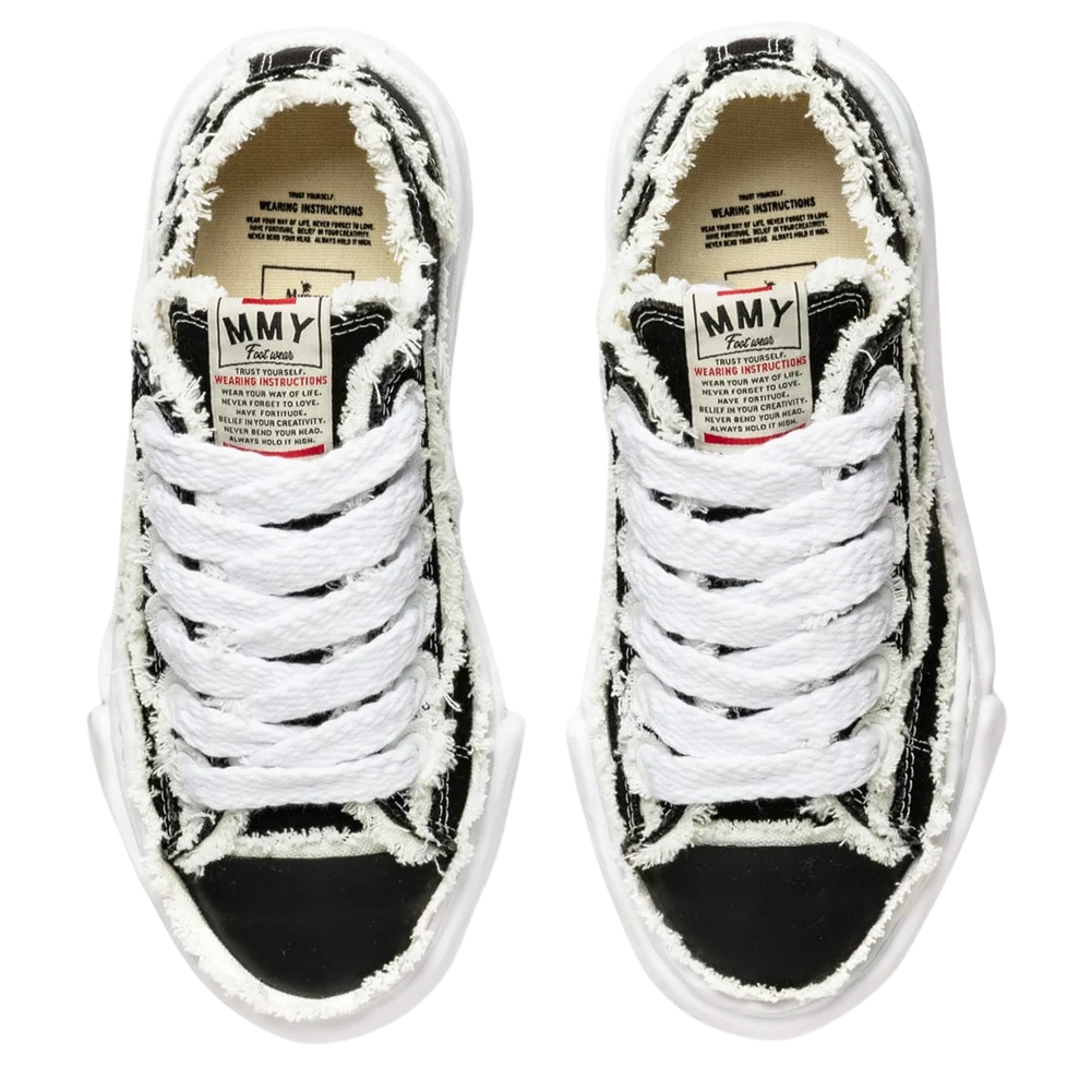 Maison Mihara Yasuhiro Peterson OG Sole Canvas Low Frayed Black