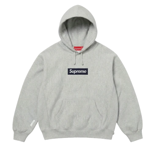Supreme Box Logo Hooded Sweatshirt Heather Grey